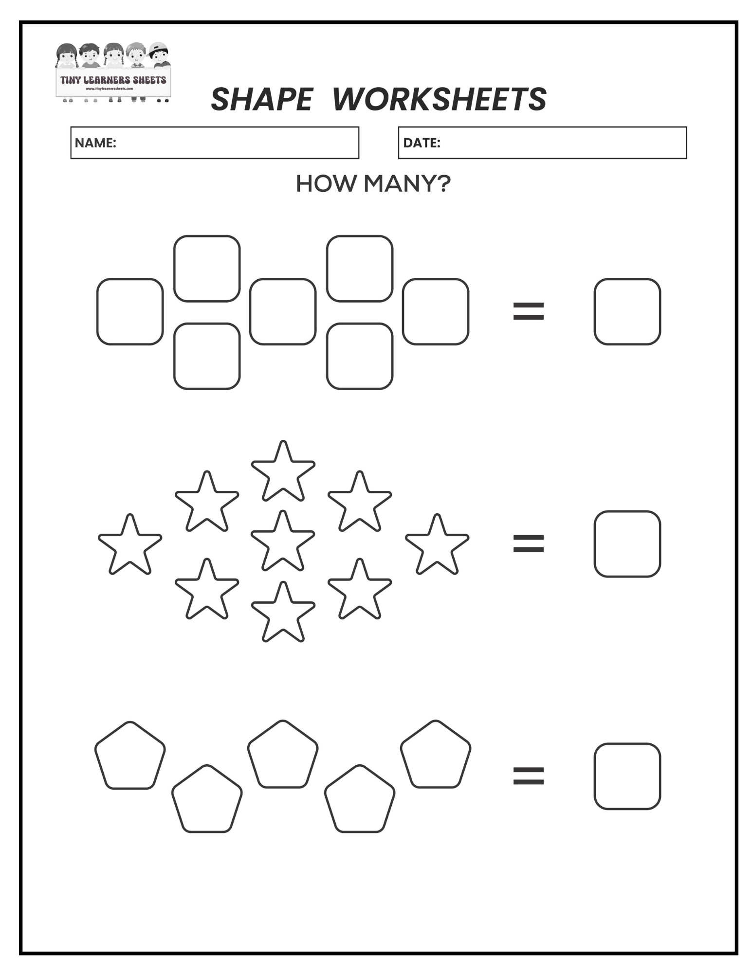 Count the Shapes Worksheet